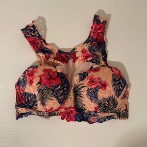 Victoria’s Secret PINK Tropical Flowers Mesh Bra Bandeau